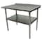 Bk Resources Work Table Stainless Steel With Undershelf, 1.5" Rear Riser 48"Wx24"D VTTR-4824 - alternate 6